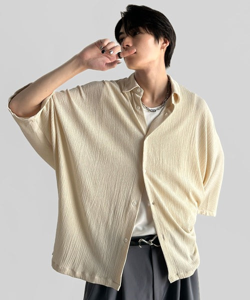 Wrinklefinish Dolman Sleeve Shirt／リンクル加工ドレープドルマンシャツ co1150009