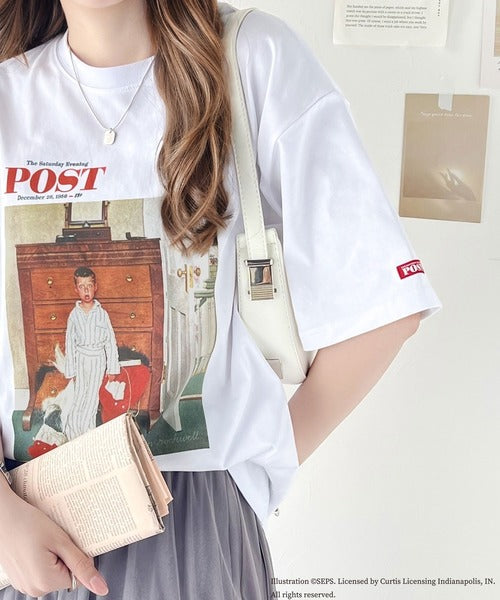 『THE SATURDAY EVENING POST』×クラシカルエルフ 別注グラフィックTシャツ 【Truth about Santa or Discover】 ce1260282