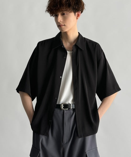 Cropper Box Style Hidden Placket Shirt ／比翼デザインショート丈シャツ co1010005