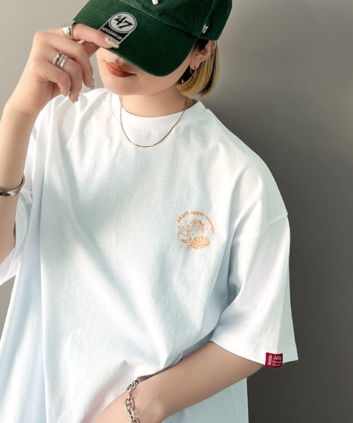 《JaVaジャバコラボ》周りと差がつくアート感。綿100％ タイ☆トロピカルフルーツ柄☆ビッグTシャツ jm1029128