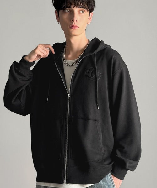 【Classical Origin】Appliqu Detail Full-Zip Hoodie／アップリケデザインフルジップパーカー co1150045