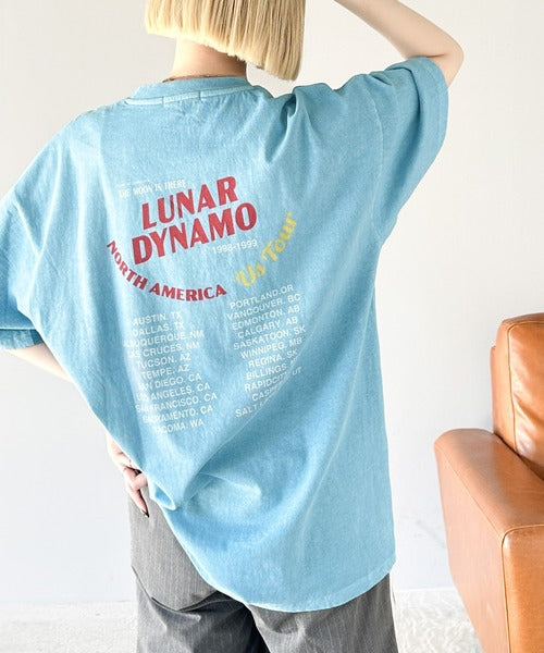 《JaVa ジャバコラボ》キャッチーな大人Tee。綿100%ピグメントロゴビッグTシャツ jv1029024