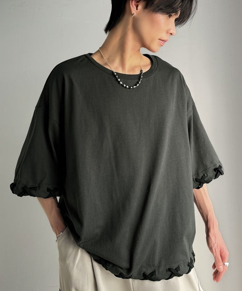トレンドライクなゆるシルエット。【メンズ】ステッチデザインTシャツ（半袖） cm1010407