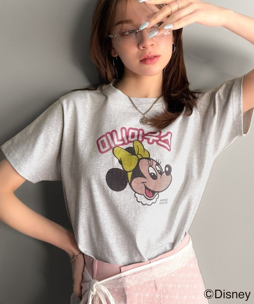 韓国風が今っぽい。ディズニーキャラクターデザイン半袖Tシャツ ce1330036