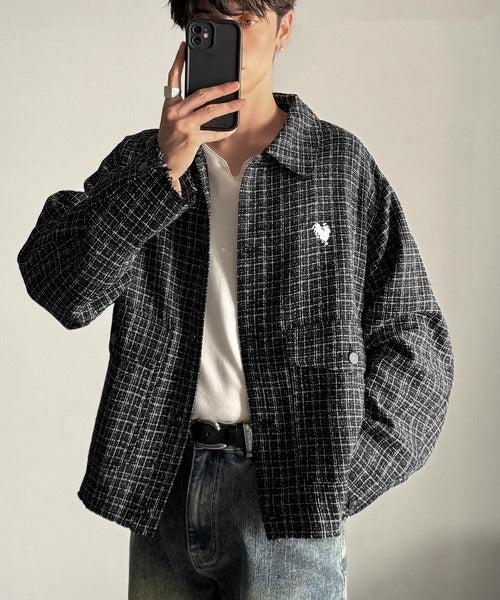 【Classical Origin】「今季トレンド。」ツイード素材ショート丈ジャケット／Tweed Short Jacket co1150060