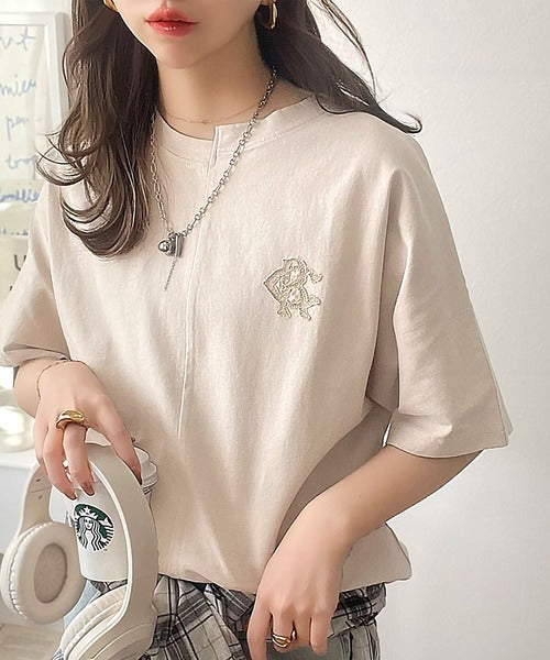 《JaVaジャバコラボ》綿100％!こだわり満載の自信アイテム☆切替BODYロゴTシャツ（半袖） jv1330014
