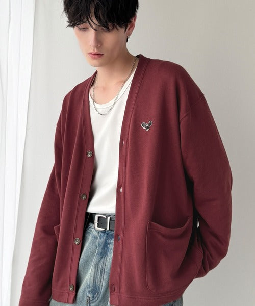 【Classical Origin】「シンプルって奥深い。」刺繍入りスウェットカーディガン（長袖）／Embroidered Design Sweat Cardigan co1150064