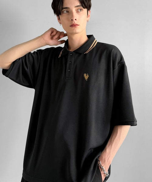 「洗練を纏う、上質な日常。」刺繍入りハイクオリティダブルフェイス素材ポロシャツ／Embroidered High-Quality Double Face Polo co1150026