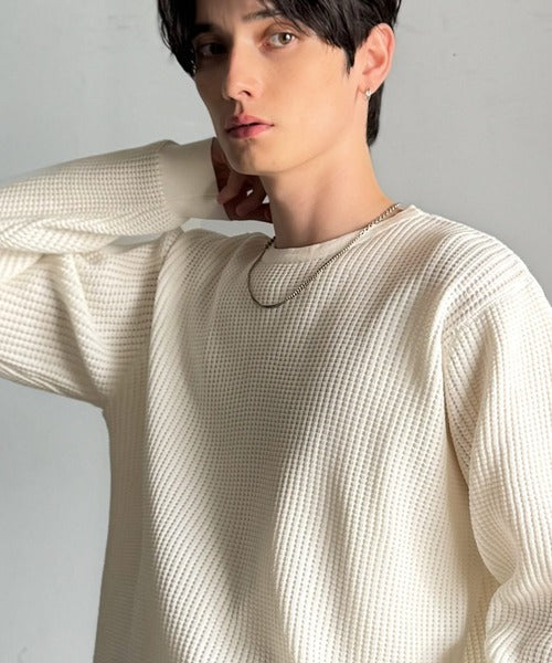 【Classical Origin】「ベーシックの必需品。」サーマルクルーネックニット/Thermal Crew Neck Knit ao1260480
