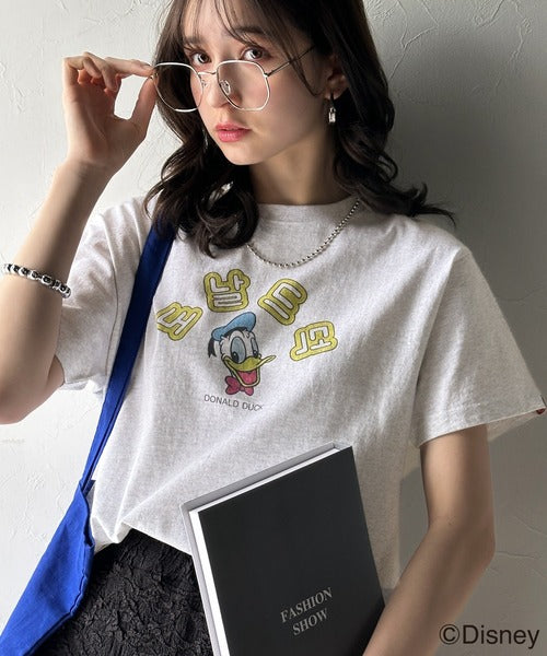 韓国風が今っぽい。ディズニーキャラクターデザイン半袖Tシャツ ce1330036