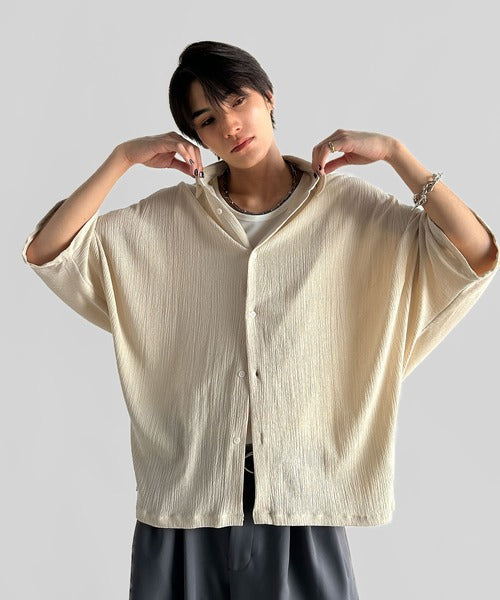Wrinklefinish Dolman Sleeve Shirt／リンクル加工ドレープドルマンシャツ co1150009