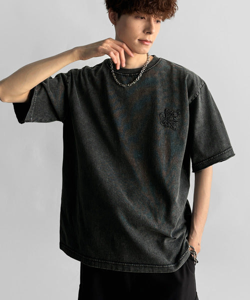 Snow Powder Washed 100% Cotton Vintage T-Shirt／スノーウォッシュ加工ヴィンテージ綿100％Tシャツ co1150019