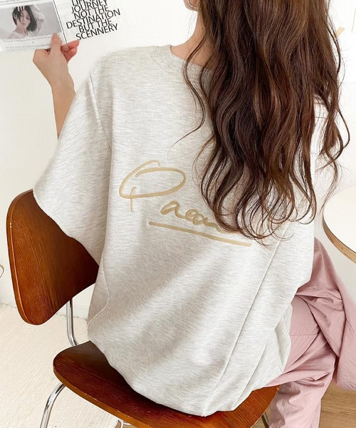 センスが光る。バック刺繍裏毛プルオーバー ce1020204