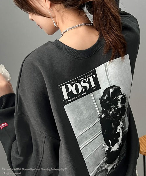 『THE SATURDAY EVENING POST』前後2way裏起毛プルオーバー【Bad Dog, Butch】 ce1260308