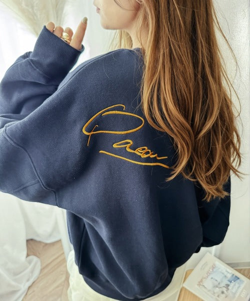 シーズンムード漂う。バック刺繍ロゴ裏起毛スウェットプルオーバー ce1260248