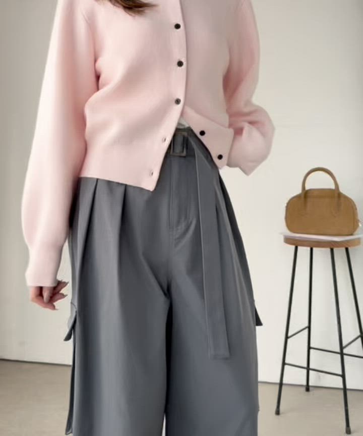 一着で、ラフなのにキレイを叶える◎2タックロングベルト付きカーゴパンツ ce0940264