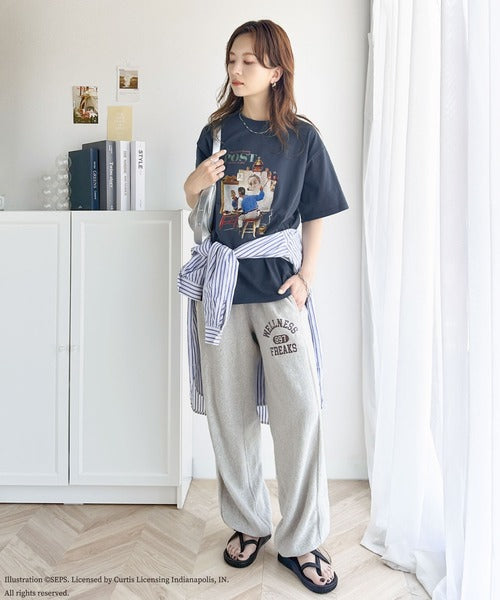 『THE SATURDAY EVENING POST』×クラシカルエルフ 別注グラフィックTシャツ 【Rockwell's Triple Self-Portrait Reprint】 ce1260281