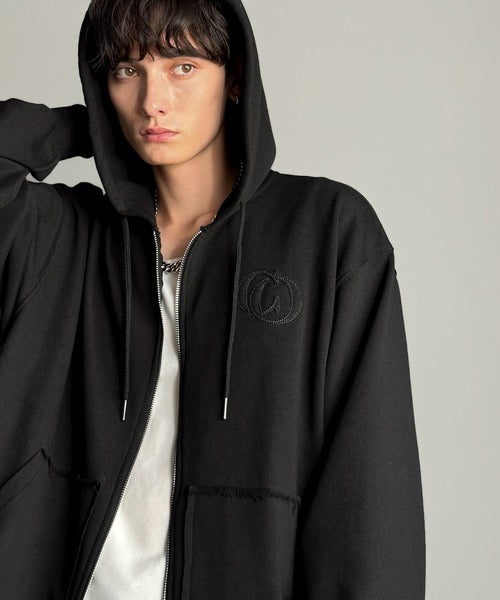 【Classical Origin】Appliqu Detail Full-Zip Hoodie／アップリケデザインフルジップパーカー co1150045