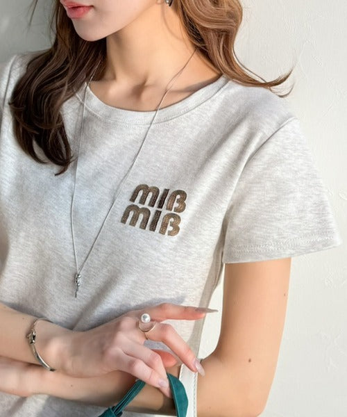 【mily bilet】スタイルよく、着心地いい。絶対使えるシンプルT♪ワッペンコンパクトTシャツ（半袖） mi1329084