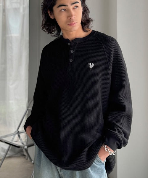 【Classical Origin】「ヘビーウェイト一択。」綿100％ワッフル素材ラグランビッグTシャツ／Cotton 100% Waffle Raglan Big T-Shirt co0780015