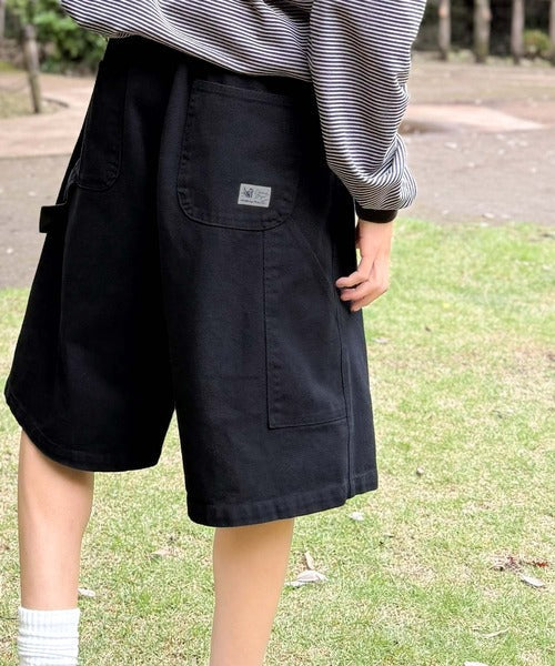 「新定番ハーフデニム。」ベルトデザイン ペインター ハーフデニムパンツ／Belted Design Painter Half Denim Pants co1150029