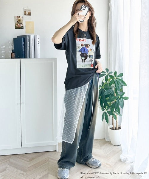『THE SATURDAY EVENING POST』×クラシカルエルフ 別注グラフィックTシャツ【Runaway】 ce1260278