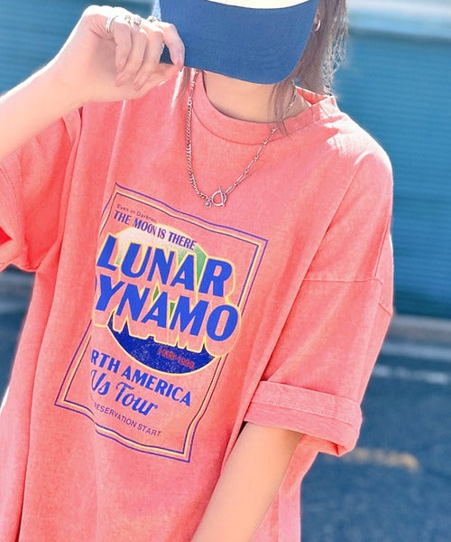 《JaVa ジャバコラボ》キャッチーな大人Tee。綿100%ピグメントロゴビッグTシャツ jv1029024