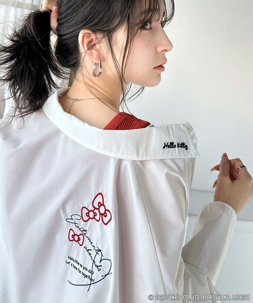 【Sanrio characters/サンリオキャラクターズ】可愛さ100％！ランダム刺繍ストライプシャツ(長袖) ce1350002