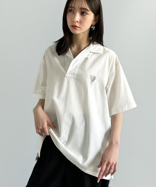 Cotton100%  Ripstop Open Collar Pullover Shirt／コットン100％リップストップ素材オープンカラープルオーバーシャツ co1150012