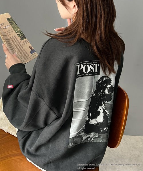 『THE SATURDAY EVENING POST』前後2way裏起毛プルオーバー【Bad Dog, Butch】 ce1260308