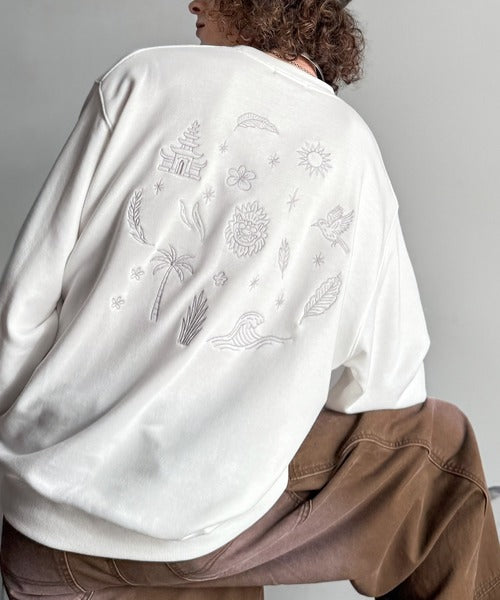 【Classical Origin】「背中で魅せる。」バック刺繍入りスウェットトレーナー（長袖）／Back Embroidery Sweat Trainer co1150043