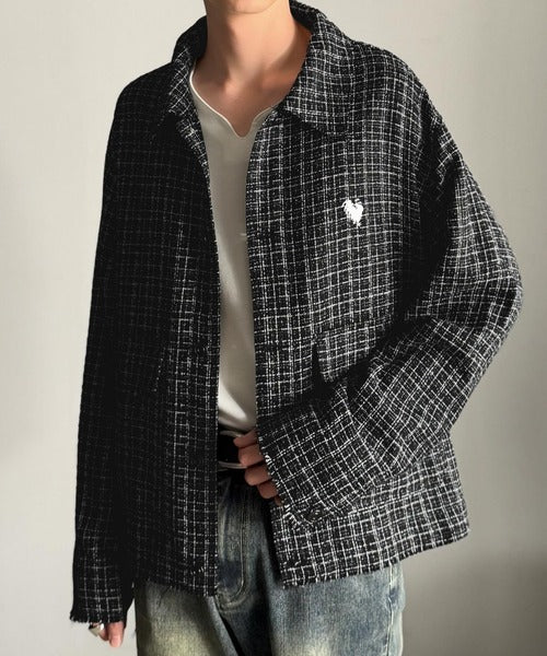 【Classical Origin】「今季トレンド。」ツイード素材ショート丈ジャケット／Tweed Short Jacket co1150060