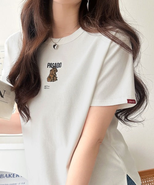 可愛いだけとは言わせない！刺繍コンパクトフライスTシャツアニマルシリーズ（半袖） ce1050360