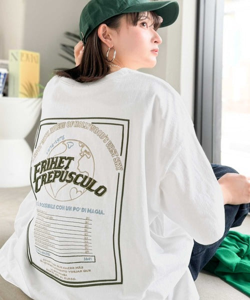 《JaVaジャバコラボ》背中で語る。綿100％バックグラフィック刺繍Tシャツ（半袖） jv1050357