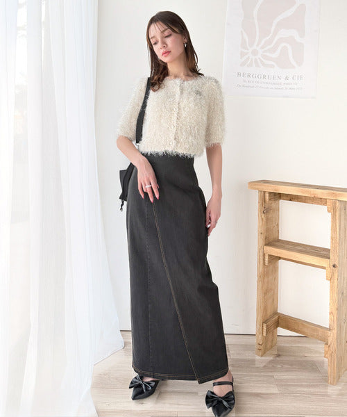【mily bilet】程よい光沢感が大人可愛い☆ジャガードテープ使いミニポーチ付き巾着2WAYショルダーバッグ mi1159053