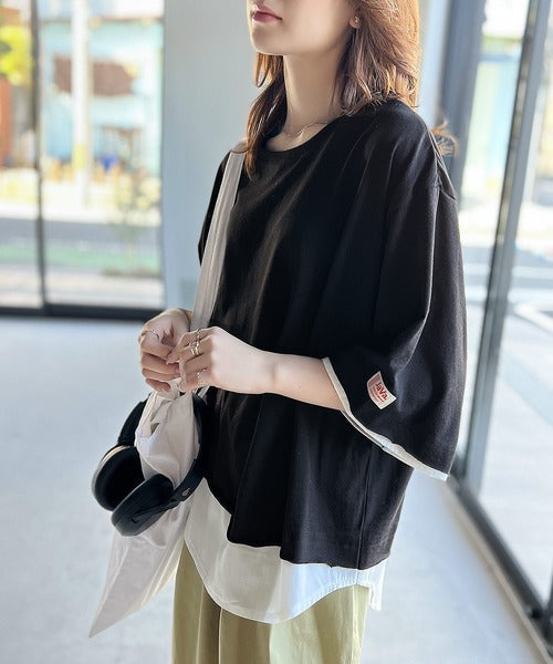 《JaVaジャバ コラボ》実は、フェイクなんです！フェイクレイヤードTee（半袖） elft002