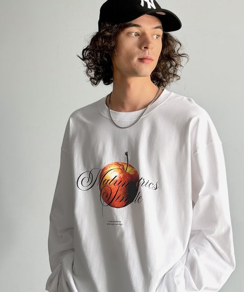 《JaVaジャバコラボ》綿100% フレッシュに、スタイリッシュに。アップルメッセージTシャツ（長袖） jo1150069