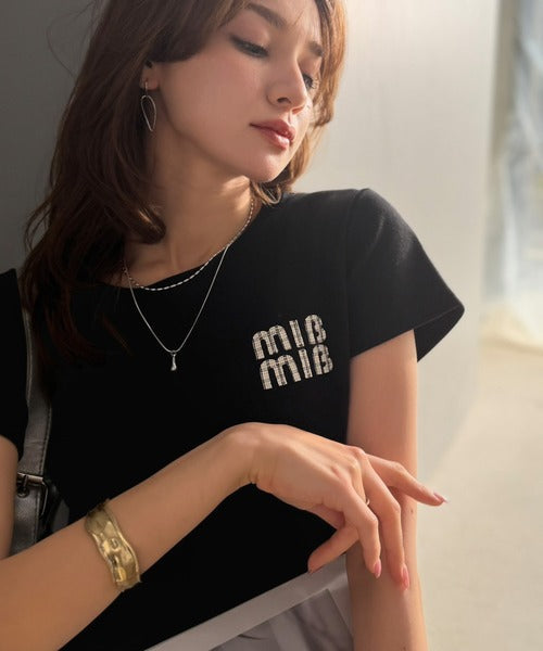【mily bilet】スタイルよく、着心地いい。絶対使えるシンプルT♪ワッペンコンパクトTシャツ（半袖） mi1329084