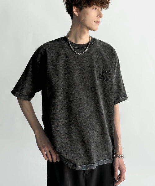 Snow Powder Washed 100% Cotton Vintage T-Shirt／スノーウォッシュ加工ヴィンテージ綿100％Tシャツ co1150019