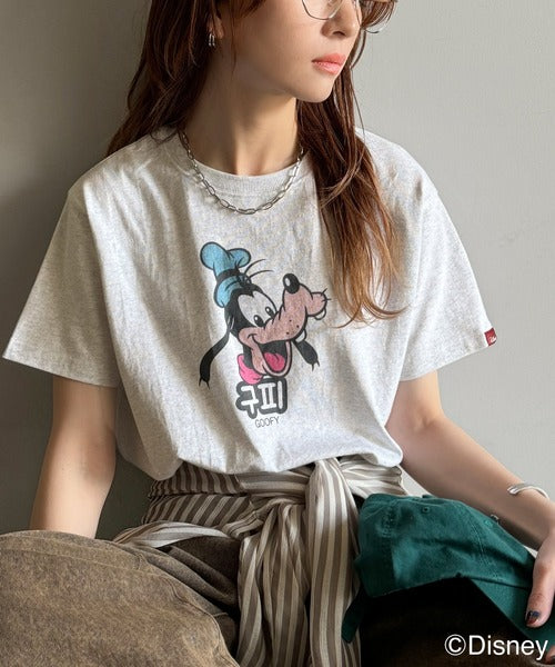 韓国風が今っぽい。ディズニーキャラクターデザイン半袖Tシャツ ce1330036