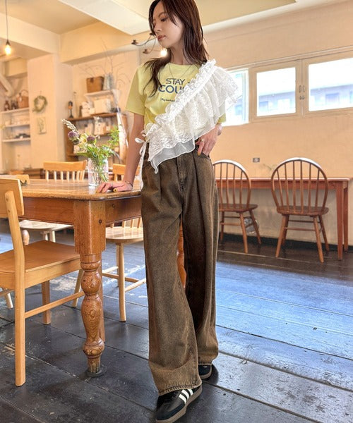 【mily bilet】1つで何通りも♪わたしだけのかわいいを！マルチウェイフリルレースストラップ mi1019098