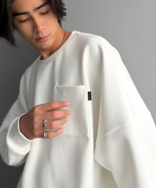 胸ポケット付きドルマンスリーブダンボールトップス / DOLMAN SLEEVE PULLOVER co1010073