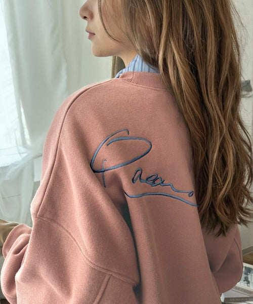 シーズンムード漂う。バック刺繍ロゴ裏起毛スウェットプルオーバー ce1260248