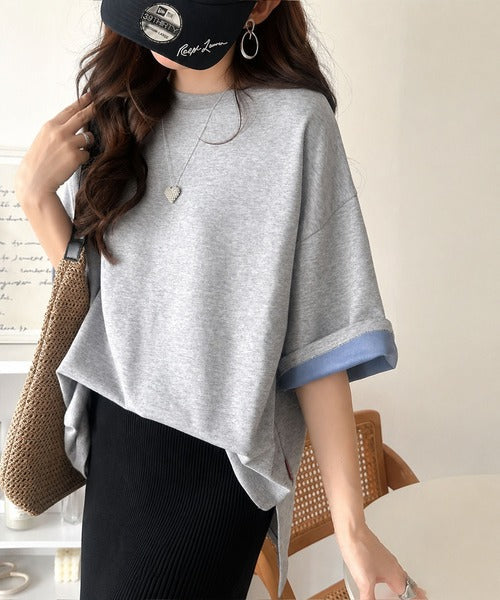 《JaVaジャバコラボ》ゆるシルエットに、ひとさじのアクセント。オーバーサイズ配色BIGTEE jv1110190
