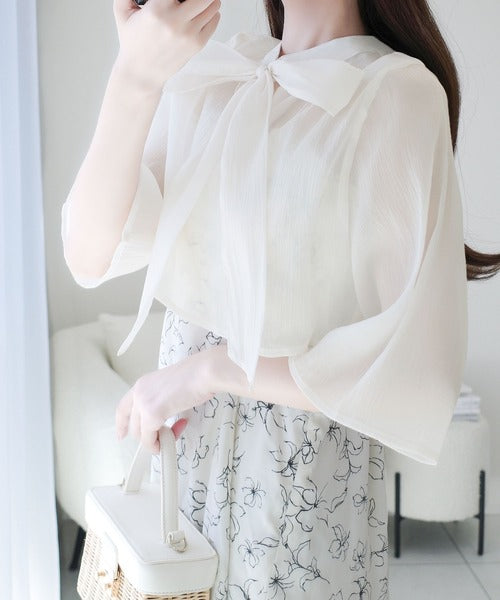 【mily bilet】透け感コーデ でつくる、映えガーリー。前後2WAY花柄シアーボレロセットアップキャミワンピース mi1139082