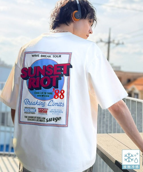 《JaVaジャバコラボ》【接触冷感機能付き】ツアーロゴ刺繍 ヘビーウェイト素材 ヘンリーネックTシャツ（半袖） jo1320023