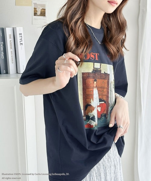 『THE SATURDAY EVENING POST』×クラシカルエルフ 別注グラフィックTシャツ 【Truth about Santa or Discover】 ce1260282