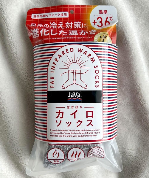 【MEGUMIさん愛用カイロソックス×JaVa】足元の冷え対策に。ぽかぽかカイロソックス jv1340003