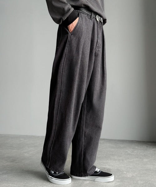 【Classical Origin】「虜になる！」インツータックワイドバルーンデニム／Inverted Two-Tuck Wide Balloon Denim co0900004