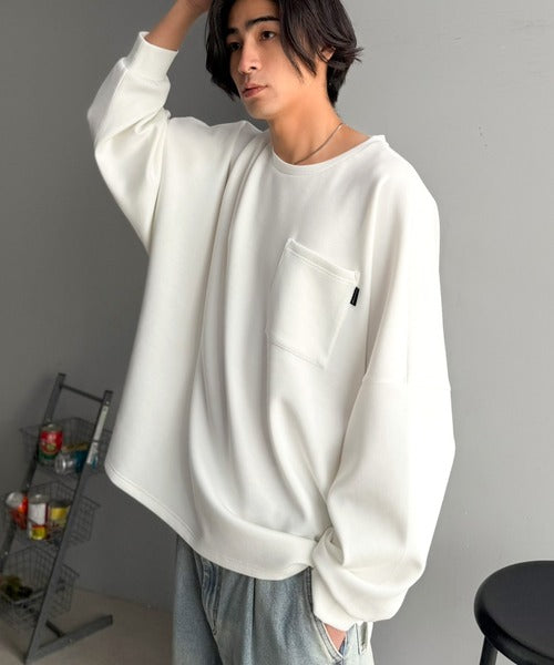 胸ポケット付きドルマンスリーブダンボールトップス / DOLMAN SLEEVE PULLOVER co1010073